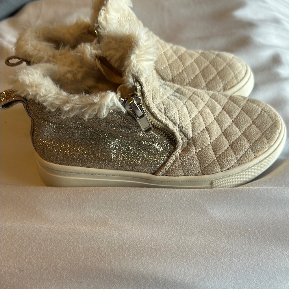 Fuzzy Quilted Slip-On Sneakers